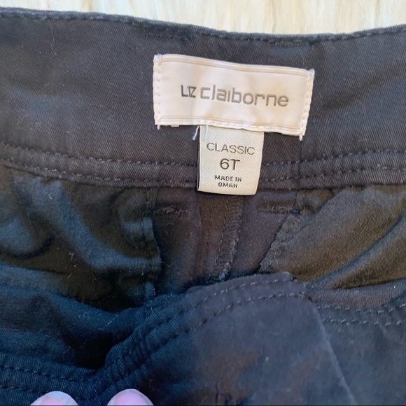Liz Claiborne Chino Shorts Black Tall - Picture 8 of 10